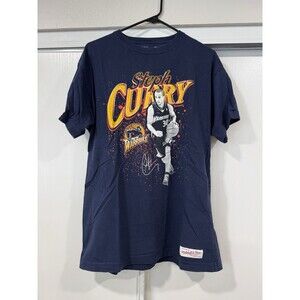 Steph Curry Golden State Warriors T Shirt Men’s L Navy Blue Tee NBA Majestic